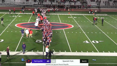 Springville vs Spanish Fork - Football (October 31, 2025) 5A 2nd Round Playoffs